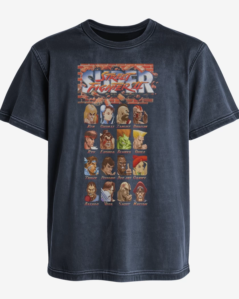 Polera desgastada Super Street Fighter II