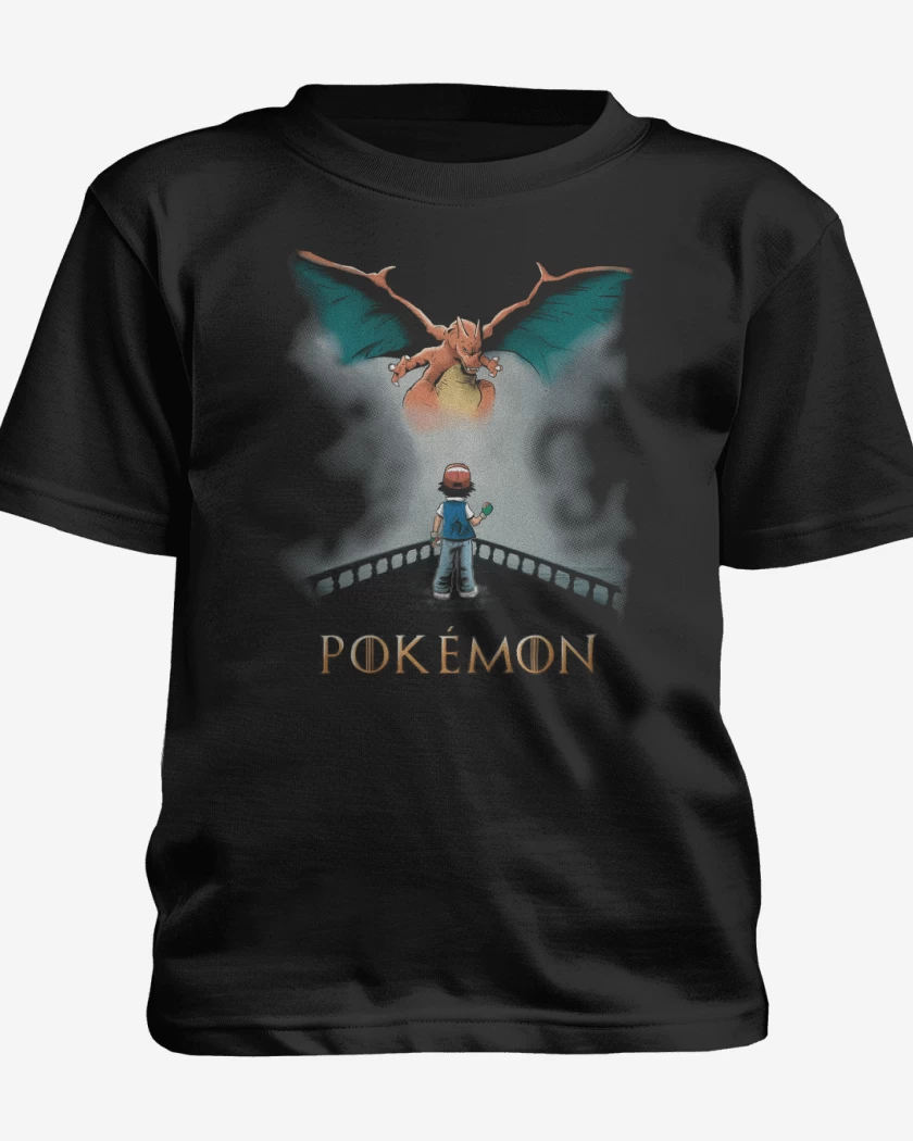 Polera de niño Negro de Pokethrone