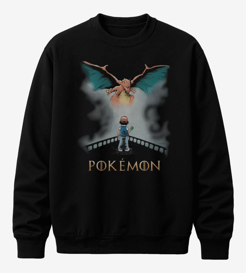 Poleron polo Negro de Pokethrone