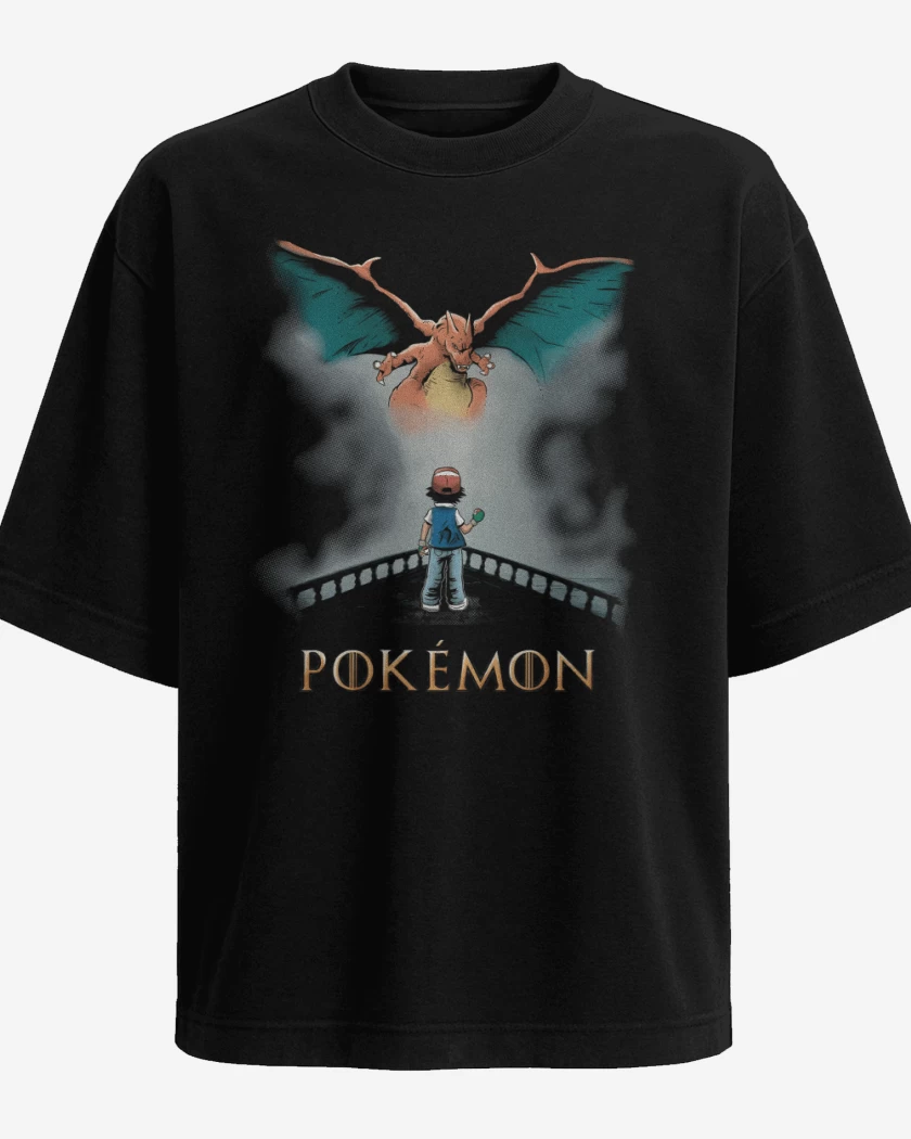 Polera Oversize Negro de Pokethrone