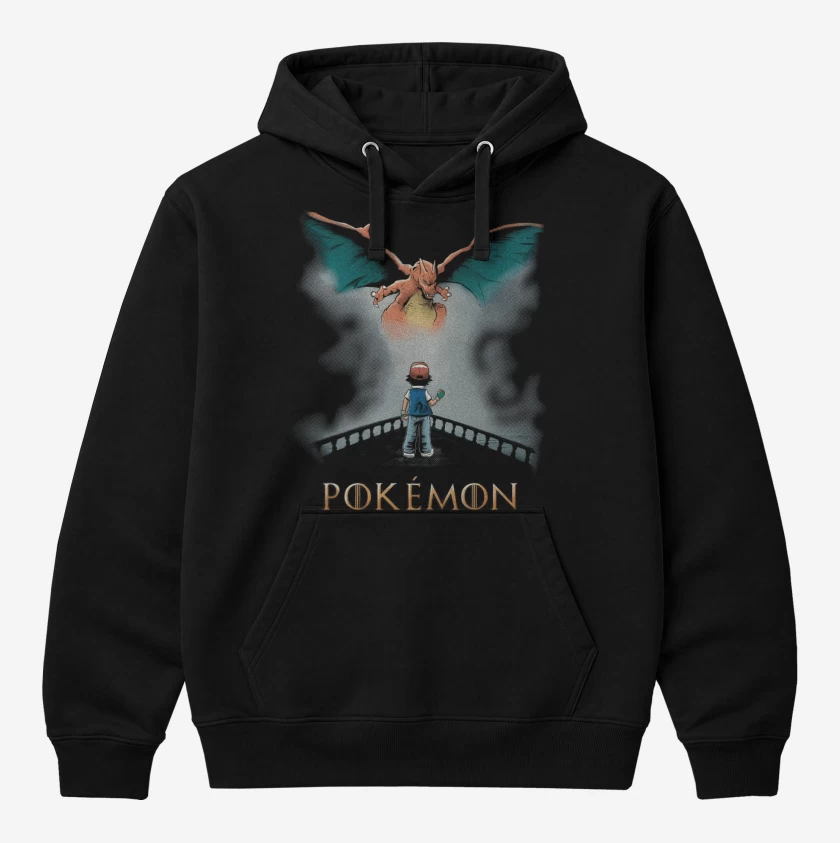 Polerón Canguro Negro de Pokethrone