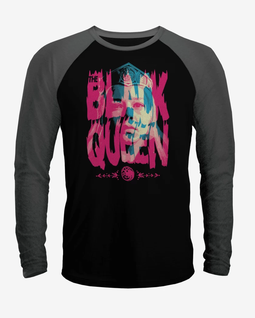 Polera Raglan Negro / Negro Heather de The Black Queen