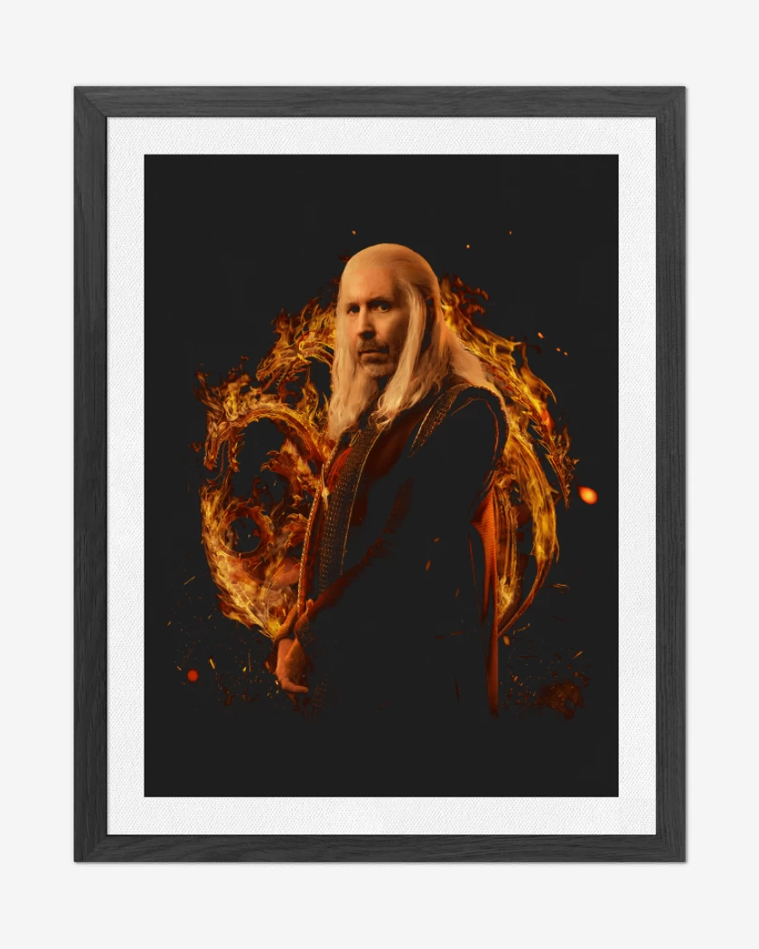 Cuadro decorativo Negro de Viserys Targaryen 