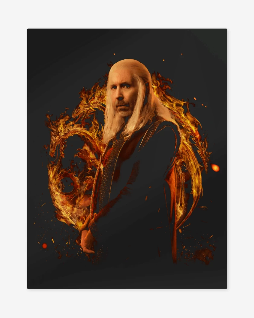 Print metalico Negro de Viserys Targaryen 