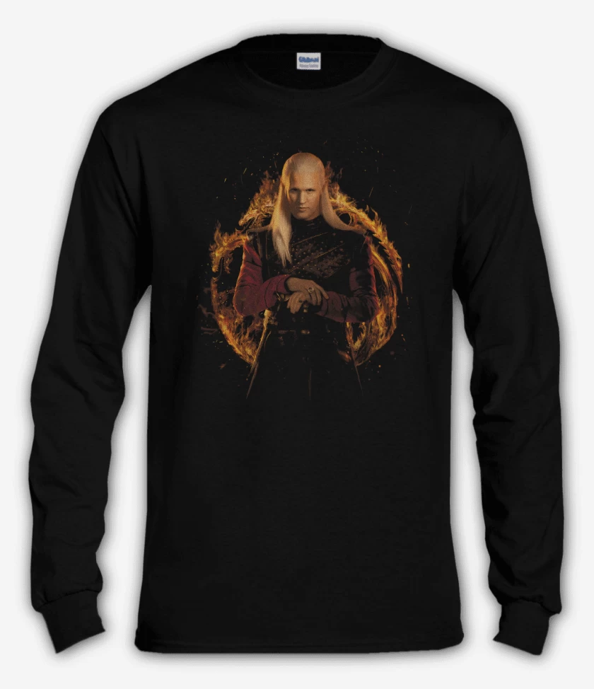 Polera manga larga Daemon Targaryen