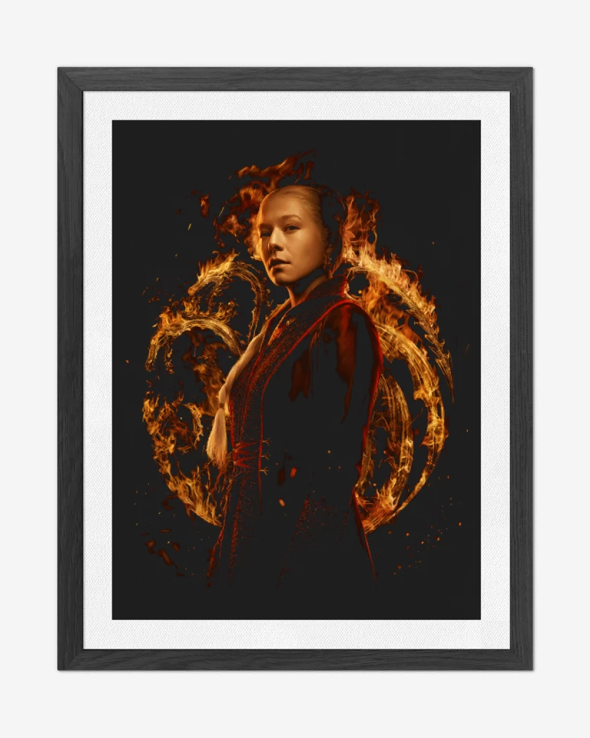 Cuadro decorativo Negro de Rhaenyra Targaryen