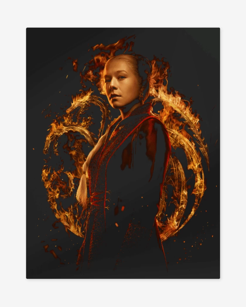 Print metalico Negro de Rhaenyra Targaryen