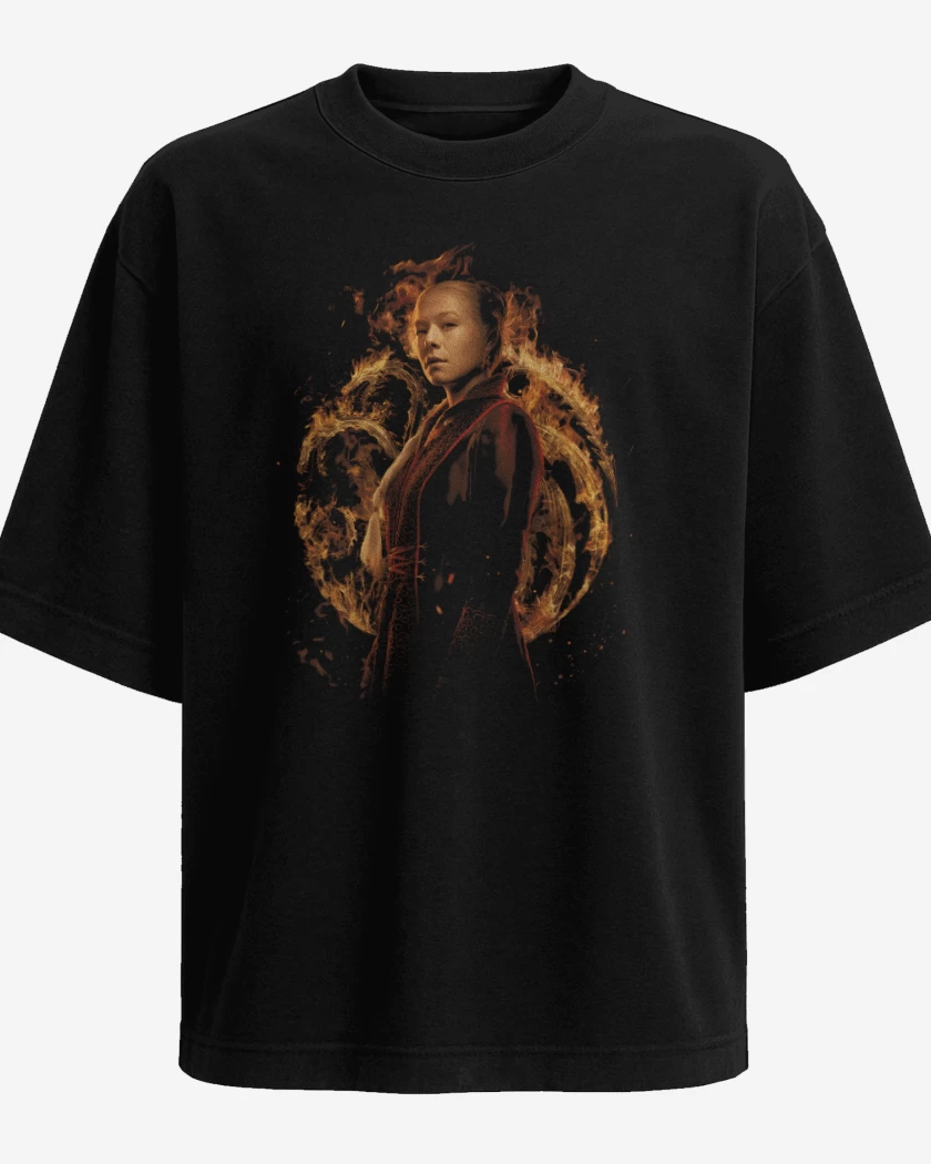 Polera Oversize Negro de Rhaenyra Targaryen