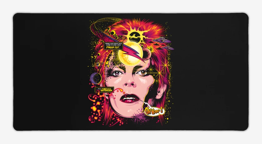 Mouse pad Gamer Negro de Space Bowie