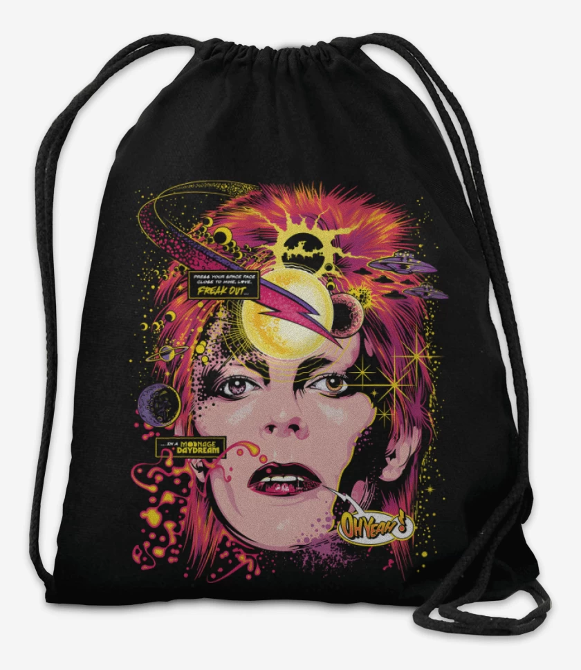 Mochila Negro de Space Bowie