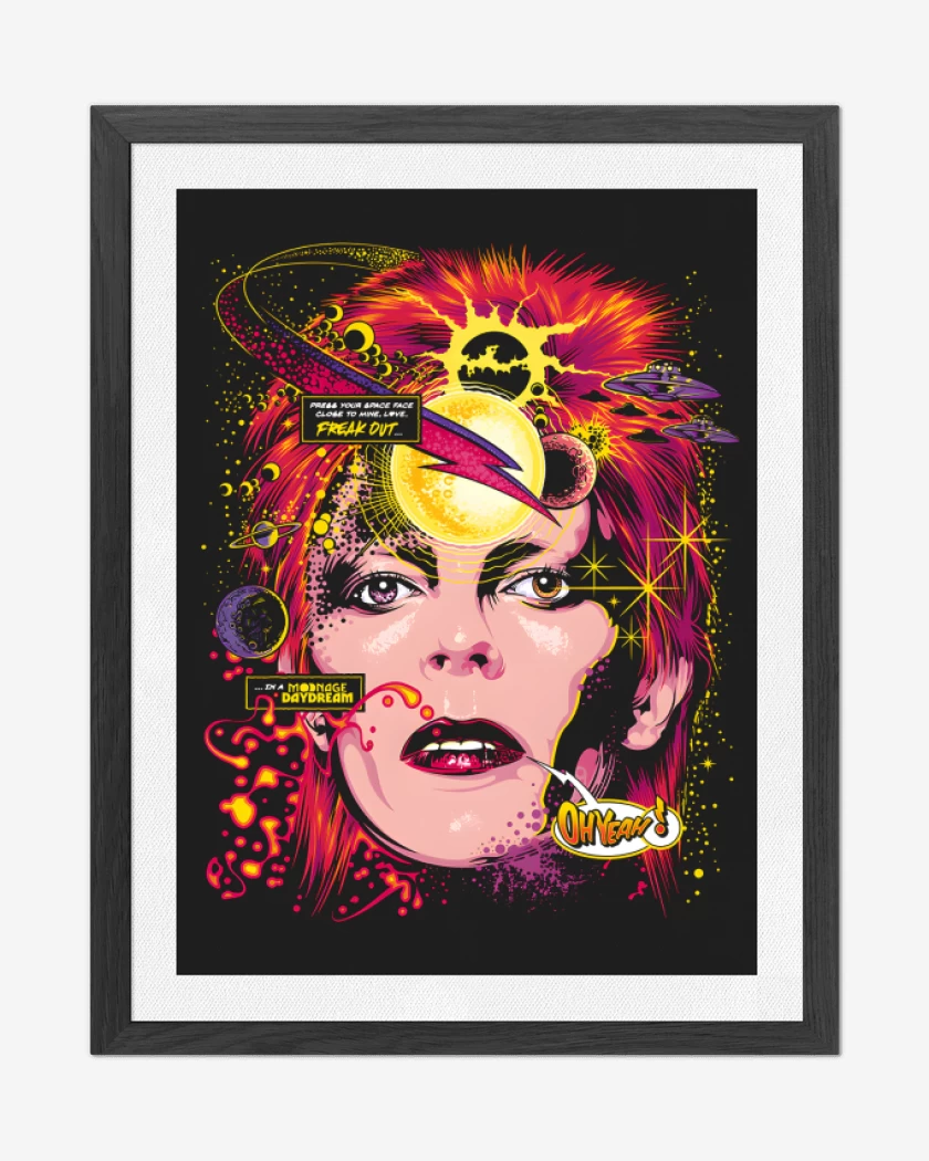 Cuadro decorativo Negro de Space Bowie