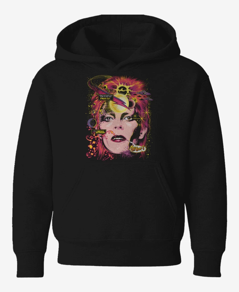 Poleron de niño Negro de Space Bowie