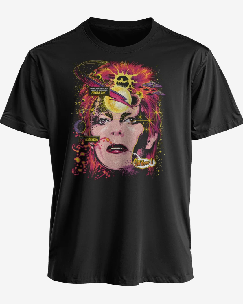 Polera premium Negro de Space Bowie