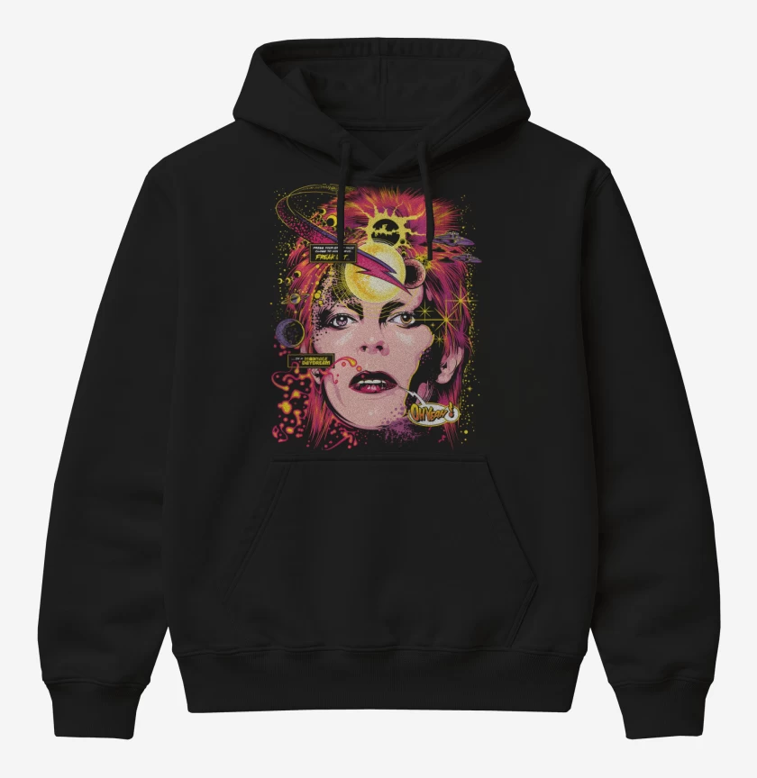 Poleron Canguro básico Negro de Space Bowie