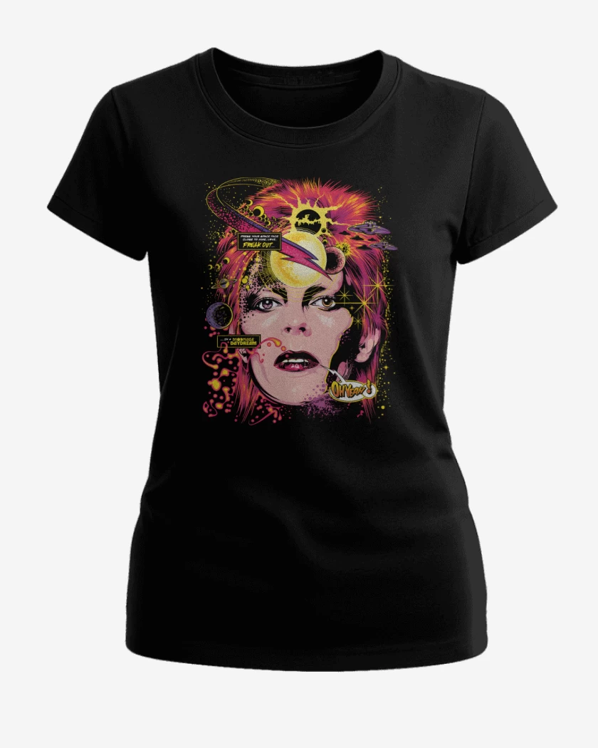 Polera de Mujer Negro de Space Bowie