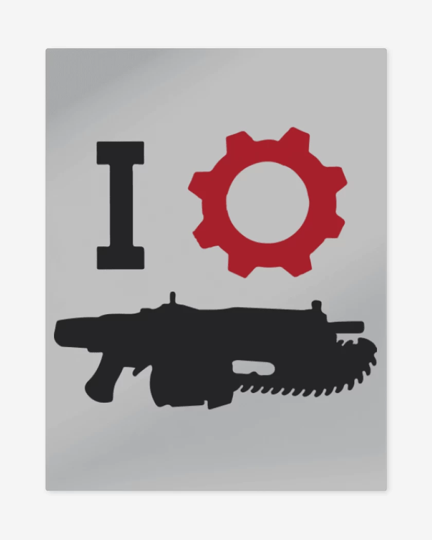 Print metalico Gris Melange de Gears
