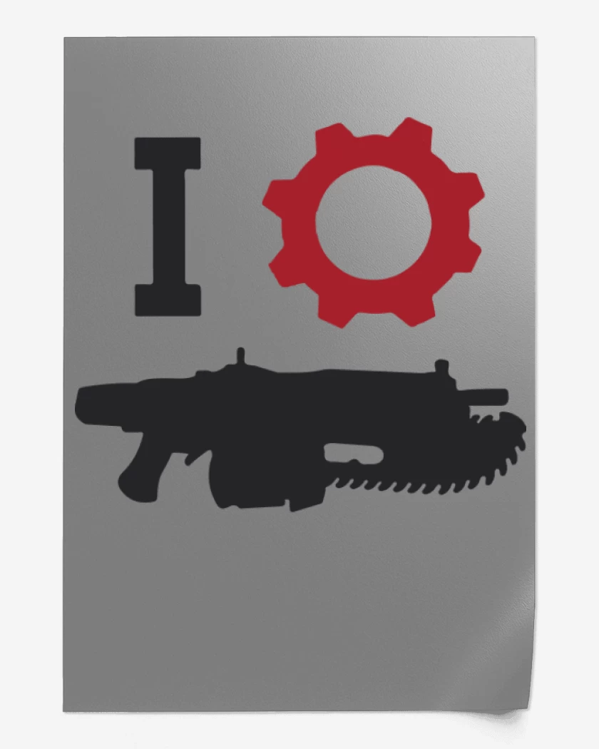 Print Gris Melange de Gears