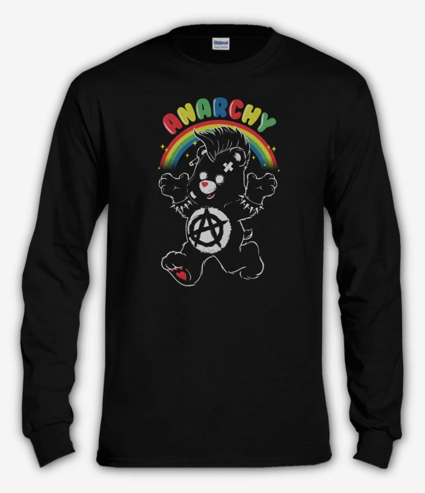 Polera manga larga Negro de Anarcute