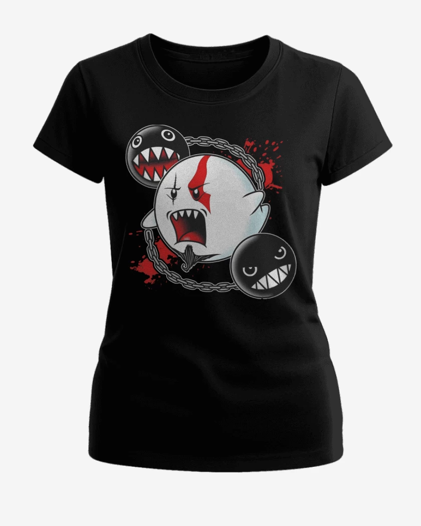 Polera de Mujer Negro de Fantasma de Esparta