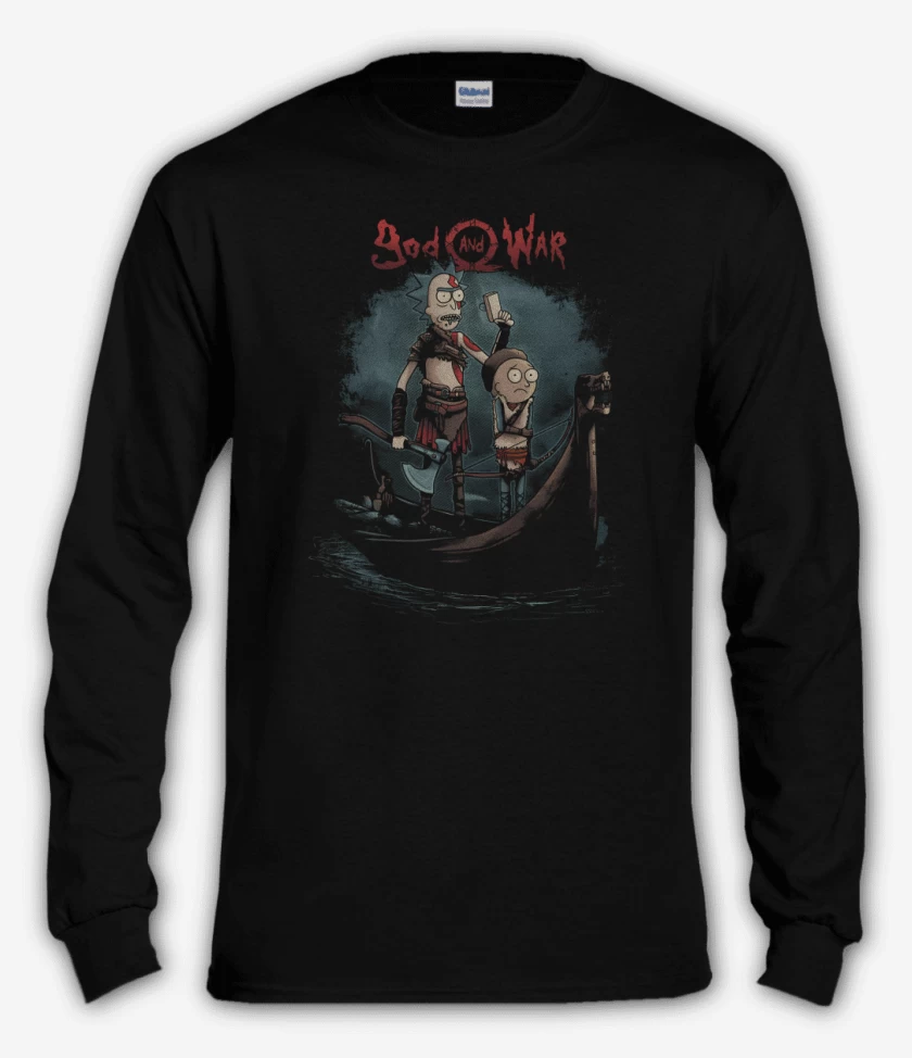 Polera manga larga Negro de God and War