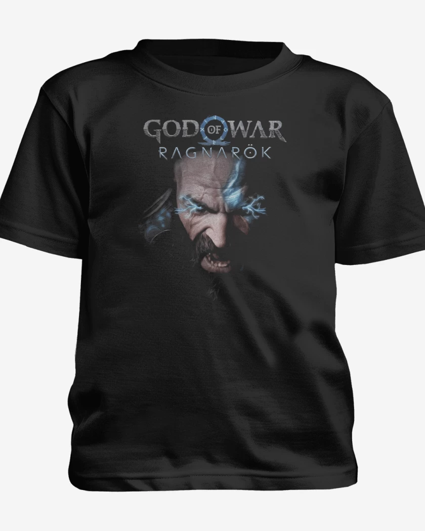 Polera de niño Negro de Kratos Ragnarok