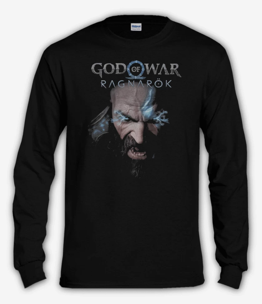 Polera manga larga Negro de Kratos Ragnarok