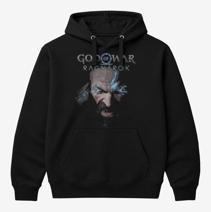 Polerón Canguro Negro de Kratos Ragnarok