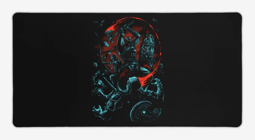 Mouse pad Gamer Negro de God of War 2018