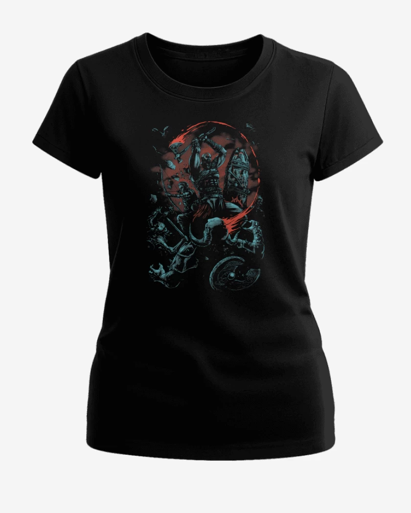 Polera de Mujer Negro de God of War 2018