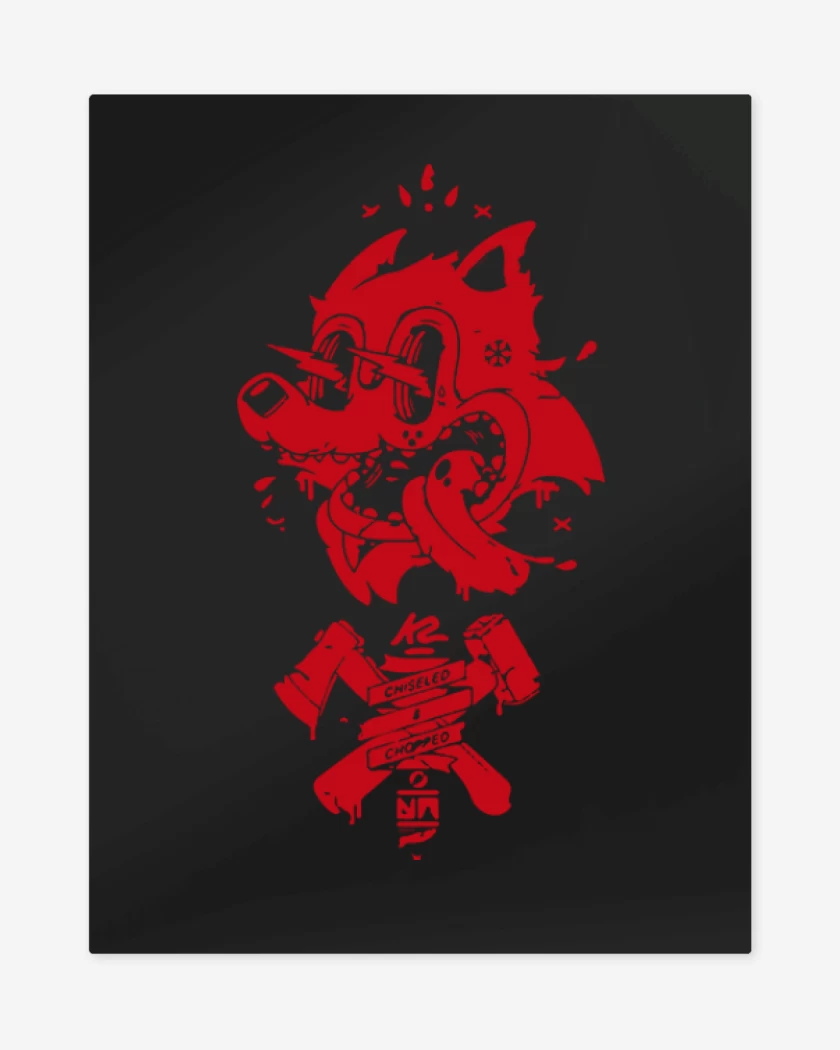 Print metalico Negro de Red cat