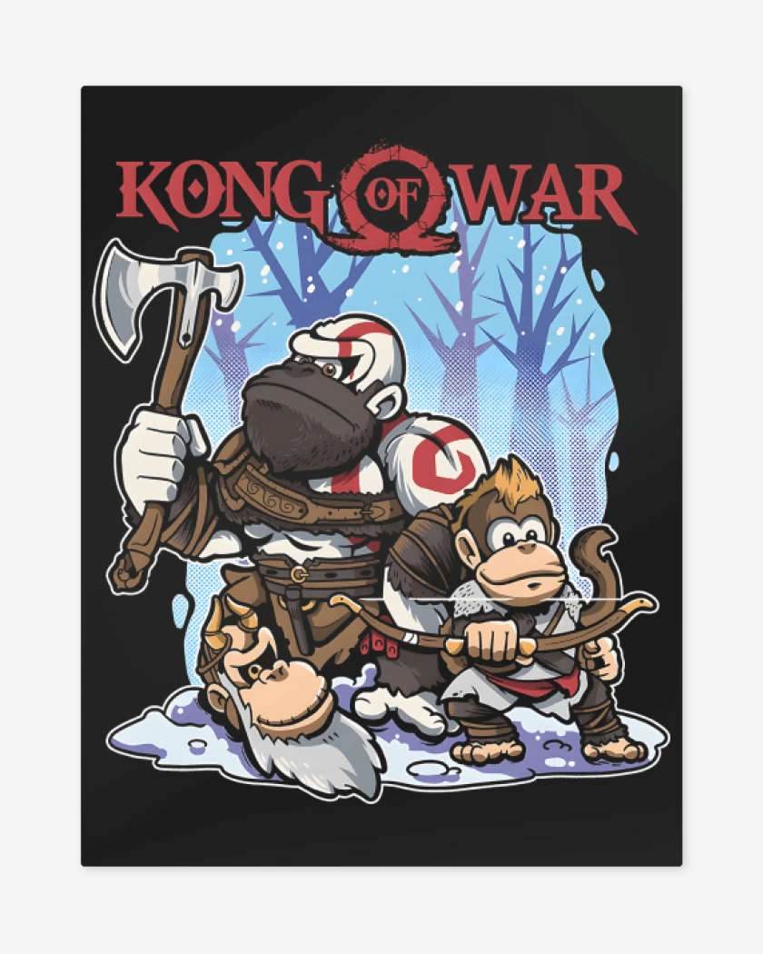 Print metalico Kong of War 