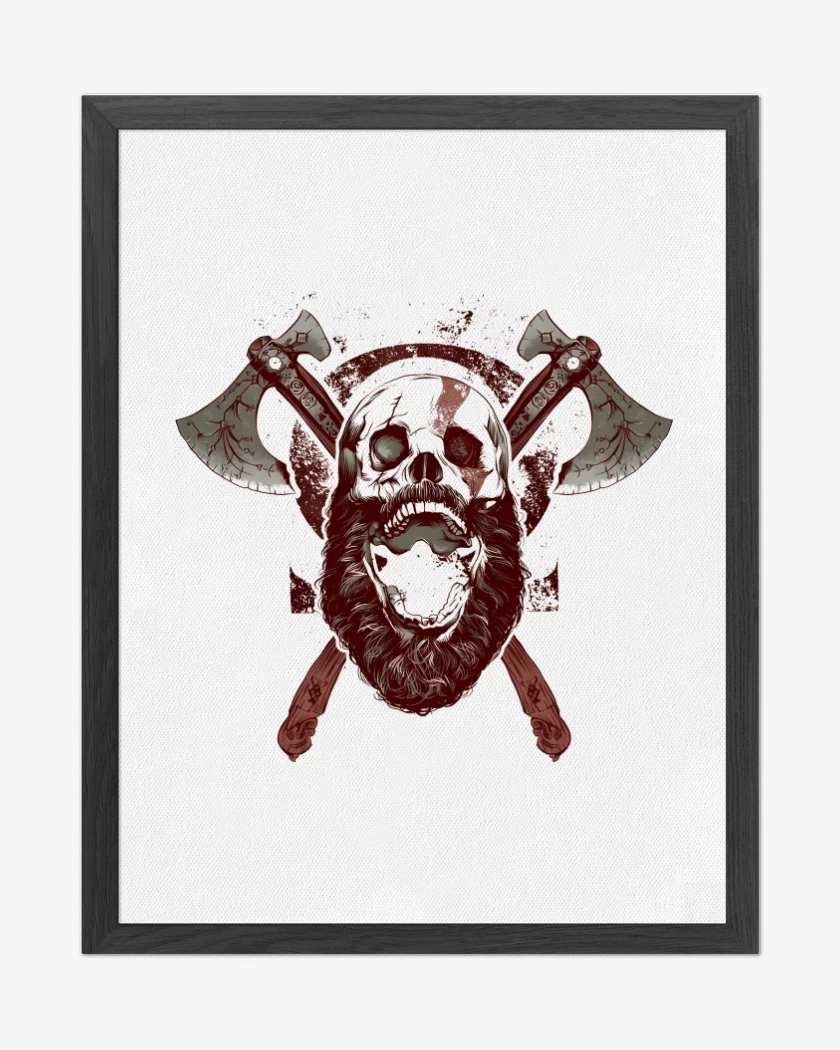 Cuadro decorativo Blanco de Kratos Vikingo 2