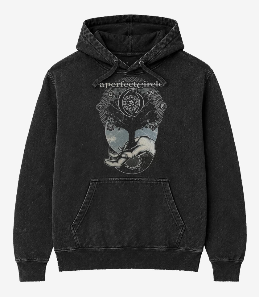 Poleron Canguro Acid Wash Negro de A perfect circle 2