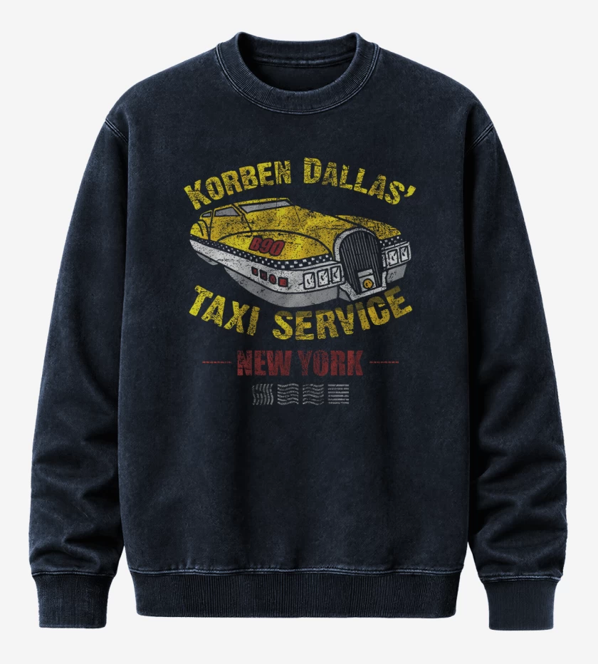 Poleron Polo Acid Wash Azul Marino de Korben Dallas taxi service