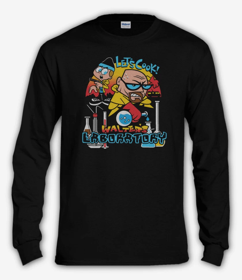 Polera manga larga Negro de El laboratorio de Walter