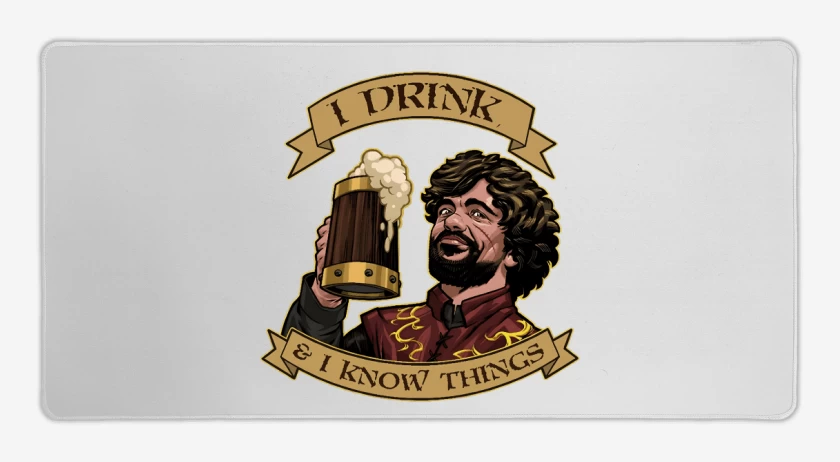 Mouse pad Gamer Blanco de I drink