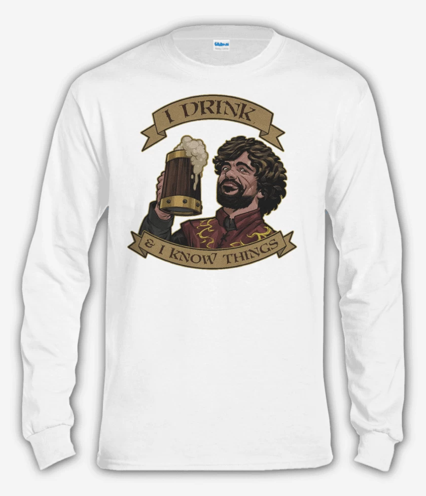Polera manga larga Blanco de I drink