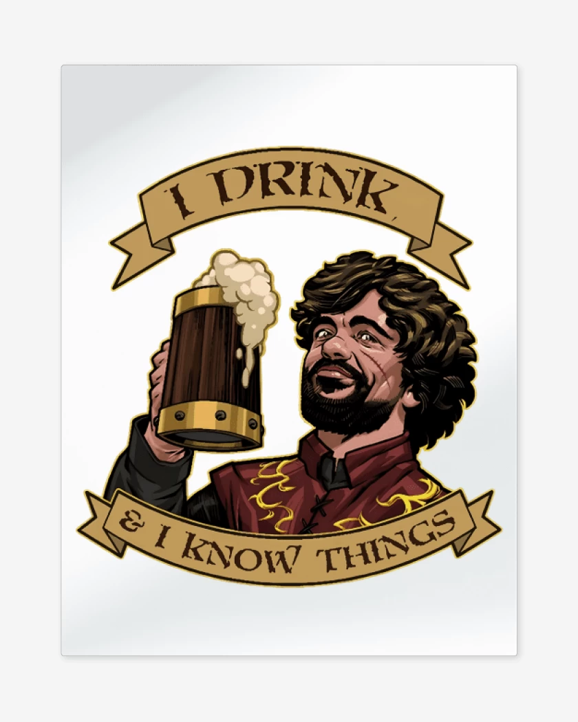 Print metalico Blanco de I drink