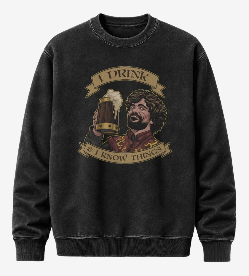 Poleron Polo Acid Wash Negro de I drink