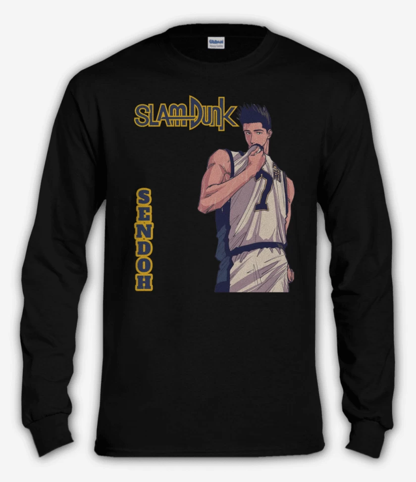 Polera manga larga Negro de Sendoh