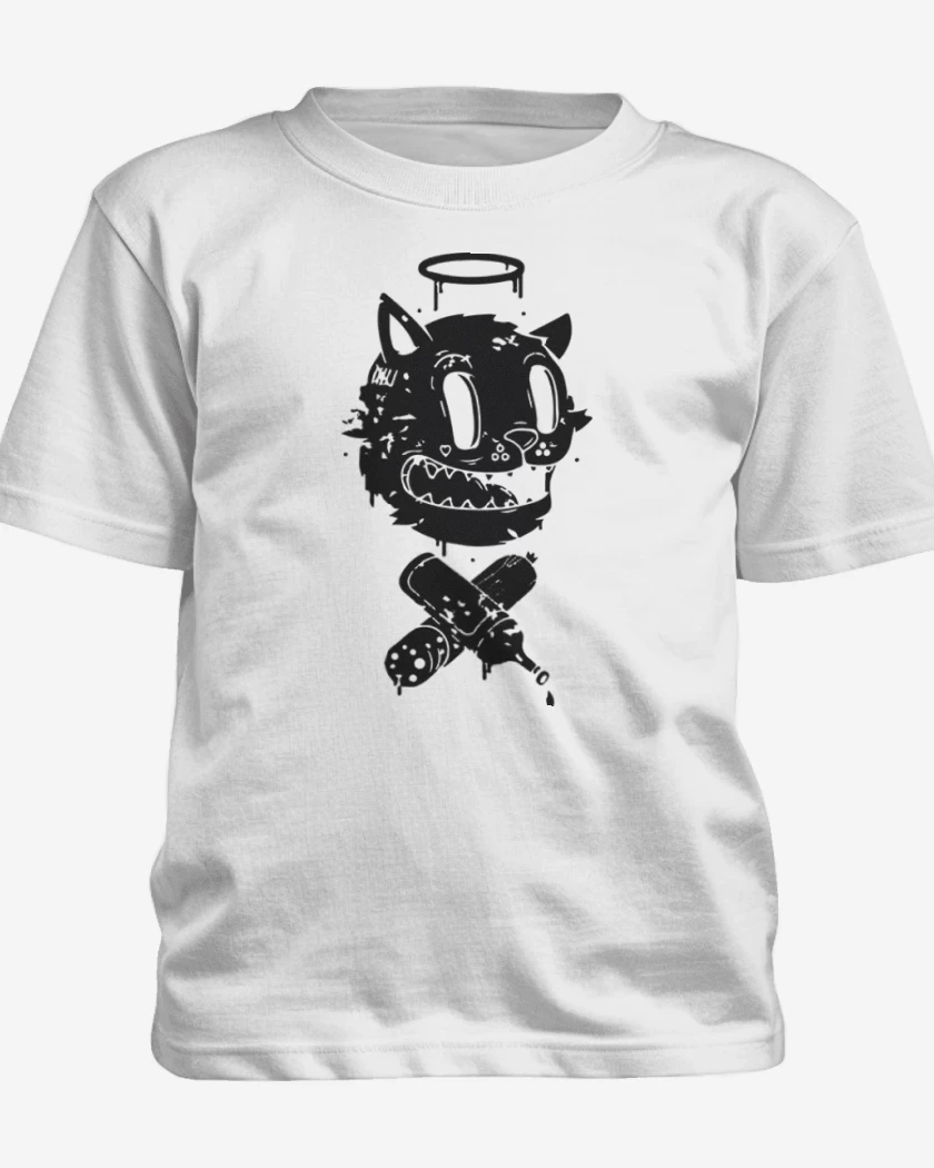Polera de niño Blanco de Black cat vinyl X