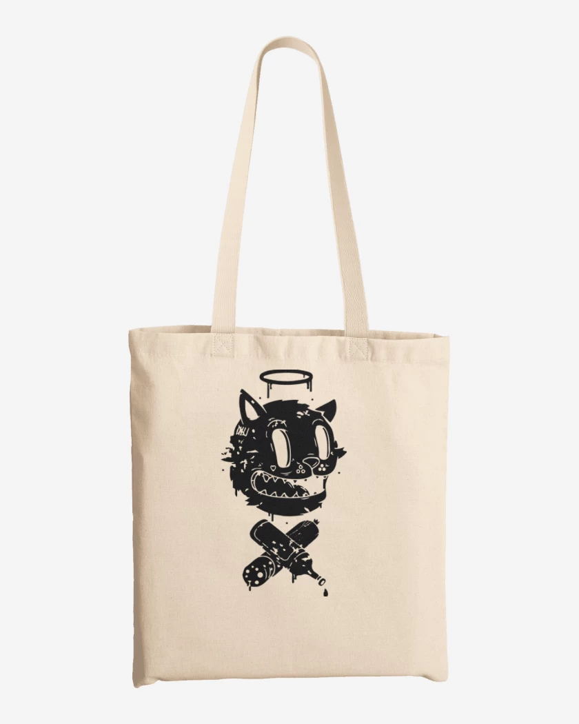 Totebag Black cat vinyl X
