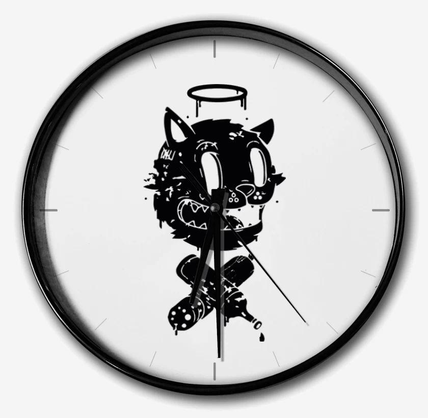Reloj Blanco de Black cat vinyl X