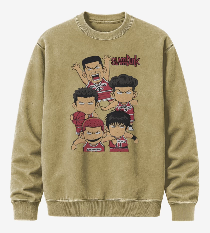 Poleron Polo Acid Wash Beige de Shohoku Slam Dunk