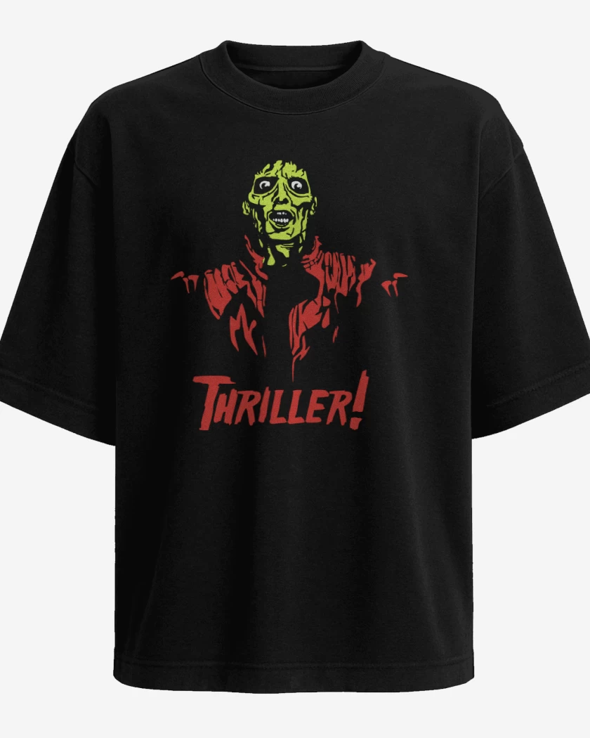 Polera Oversize Negro de Thriller 