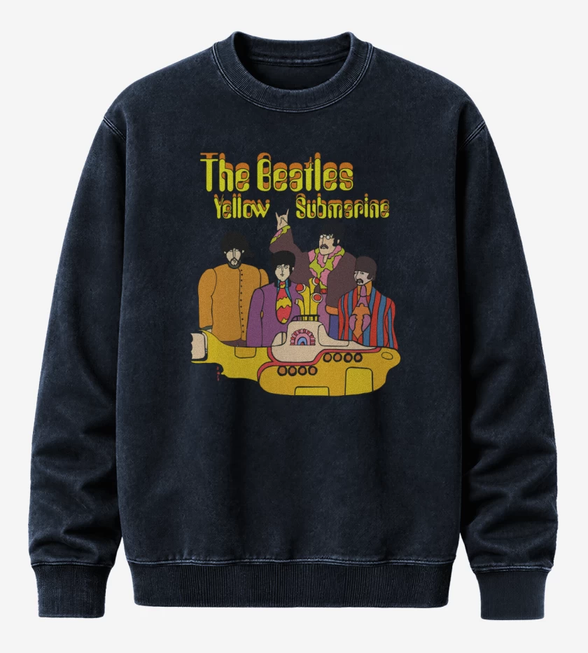 Poleron Polo Acid Wash Azul Marino de Yellow Submarine