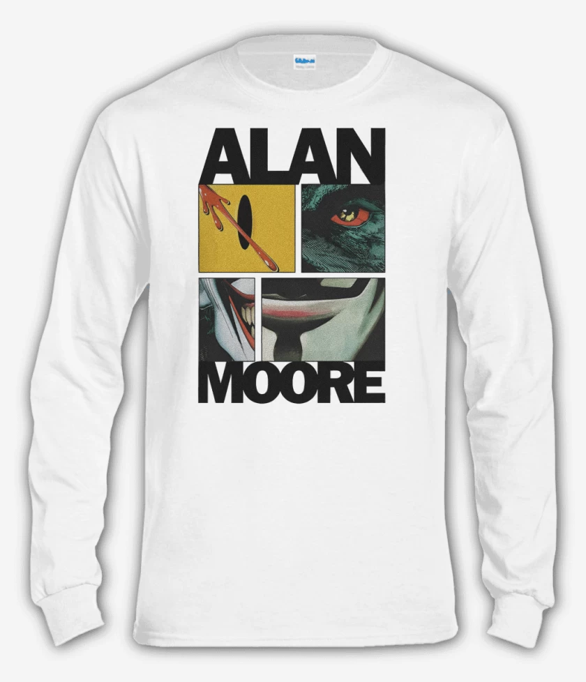 Polera manga larga Blanco de Alan Moore nro 2