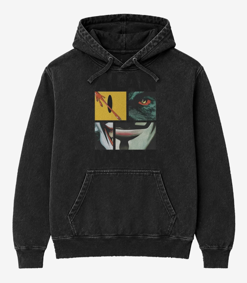 Poleron Canguro Acid Wash Negro de Alan Moore nro 2
