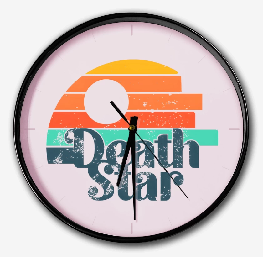 Reloj Rosa Pastel de Death Star Retro
