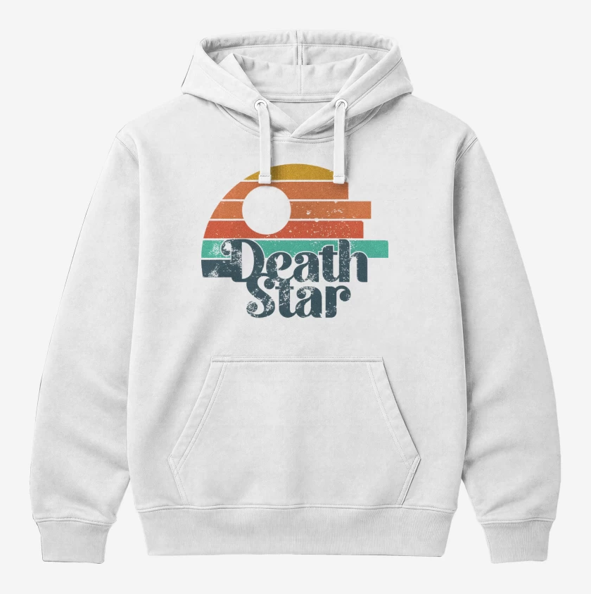 Polerón Canguro Blanco de Death Star Retro